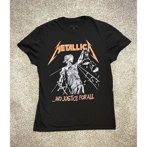 Metallica Rock Band "And Justice For All" Graphice Tee Sm Black